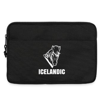 Islandpferde Vintage Pferde Spruch Pferdeliebe - Laptoptasche 13" - Schwarz - Vorne