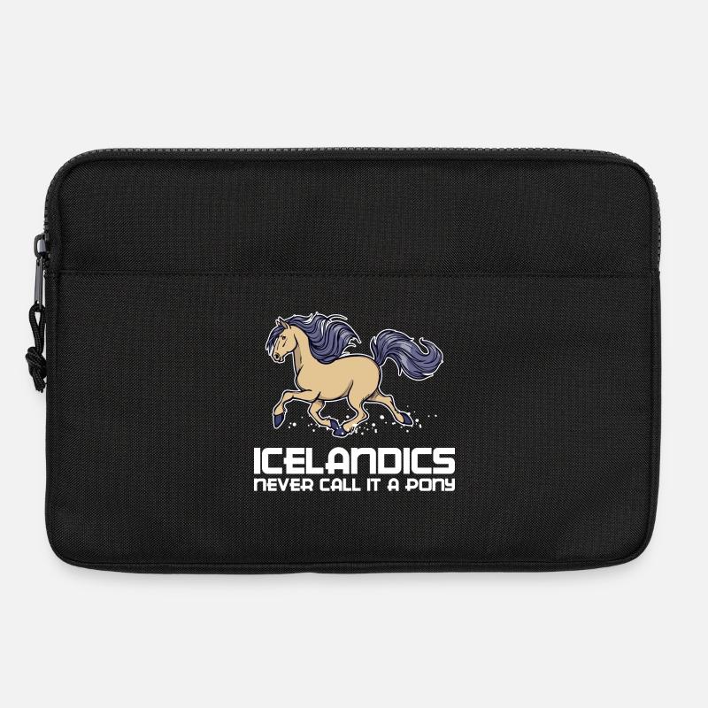 Lustig Pony Statement Islandpferde Pferde - Laptoptasche 13" - Schwarz