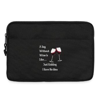 A day without wine? NO THANK YOU - Laptop bag 13" - black - Front