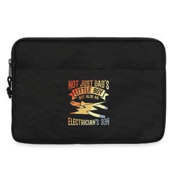Elektriker Junge - Laptoptasche 13" - Schwarz - Vorne