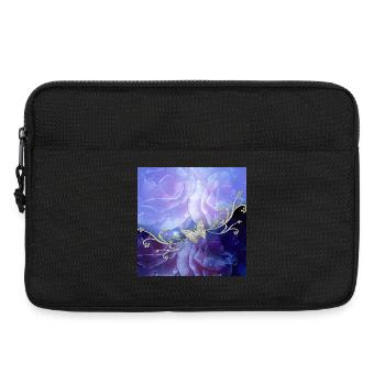 Blumen, blumig, blühen, Eleganz, dekorativ, s - Laptoptasche 13" - Schwarz - Vorne