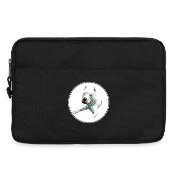 Dogo Argentino Dog Watercolor Art Illustration - Laptop bag 13" - black - Front