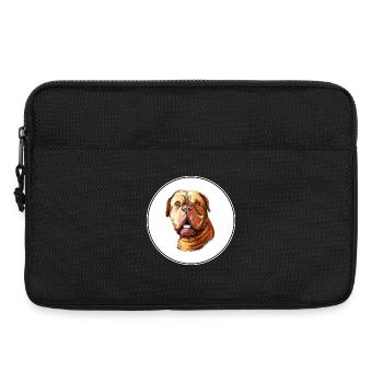 Dogue De Bordeaux Aquarelle pour chien Illustration - Sacoche pour ordinateur portable 13 pouces - noir - Devant