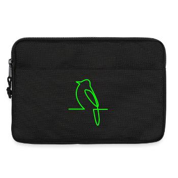 Dessin linéaire d’oiseau lumineux - Sacoche pour ordinateur portable 13 pouces - noir - Devant