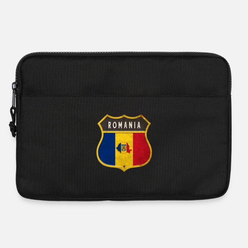 Rumänien Wappen Design - Laptoptasche 13" - Schwarz