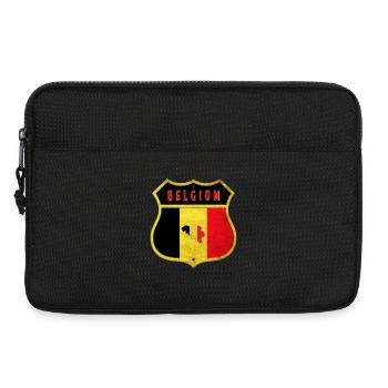 Belgien Wappen Flaggen Design - Laptoptasche 13" - Schwarz - Vorne