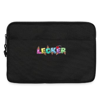 Lecker Nachspeise Eis Süßigkeiten Naschkatzen - Laptoptasche 13" - Schwarz - Vorne