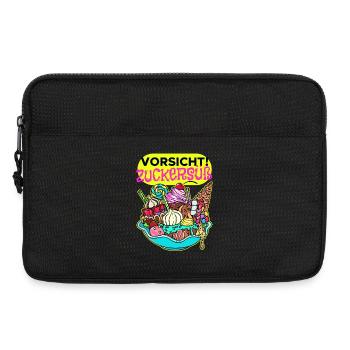 Süßigkeiten Schokolade Statement Nachspeise Bonbon - Laptoptasche 13" - Schwarz - Vorne