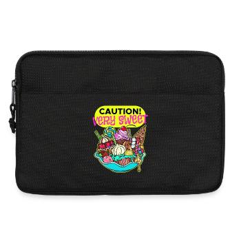 Schokolade Süßigkeiten Nachspeise Bonbon Statement - Laptoptasche 13" - Schwarz - Vorne
