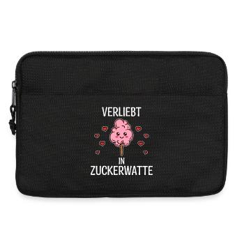 Naschkatzen Lecker Süßigkeiten Statement Herz - Laptoptasche 13" - Schwarz - Vorne