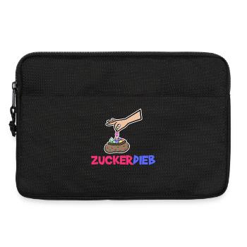 Bonbon Statement Süßigkeiten Naschkatzen Lecker - Laptoptasche 13" - Schwarz - Vorne