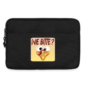 Wie bitte - Hühnerstall Hühner - Laptoptasche 13" - Schwarz - Vorne