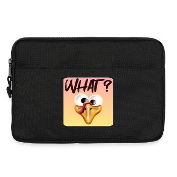 Truthahn GESICHT - Tierillustration - Was - Laptoptasche 13" - Schwarz - Vorne