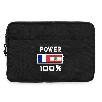 Libanon und Frankreich machen 100% Macht - Laptoptasche 13" - Schwarz - Vorne