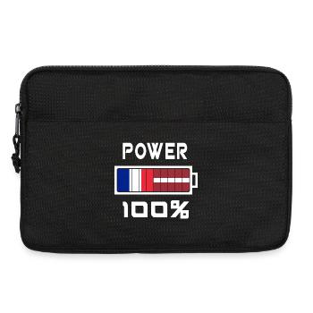 Lettland und Frankreich machen 100% - Laptoptasche 13" - Schwarz - Vorne