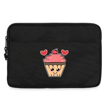 Cupcake Coeur Délicieux Snacking Bonbons Calories - Sacoche pour ordinateur portable 13 pouces - noir - Devant