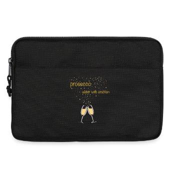 Prosecco – Water with emotion – Sekt in Sektgläser - Laptoptasche 13" - Schwarz - Vorne