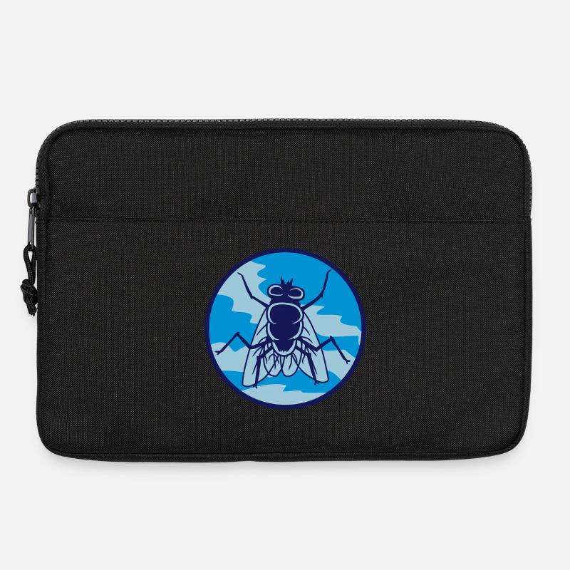 Kreis Stubenfliege kleine Hausfliege - Laptoptasche 13" - Schwarz