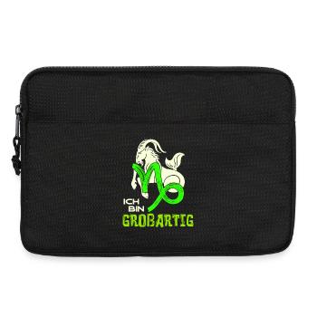 Sternzeichen Horoskop Steinbock Cool Statement - Laptoptasche 13" - Schwarz - Vorne