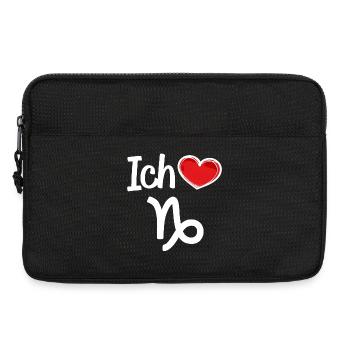Astrologie Herz Steinbock Statement Horoskop - Laptoptasche 13" - Schwarz - Vorne