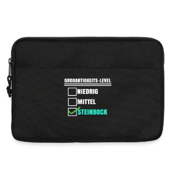 Aberglaube Horoskop Steinbock Tierkreis Statement - Laptoptasche 13" - Schwarz - Vorne