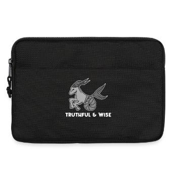 Aberglaube Steinbock Statement Horoskop Tierkreis - Laptoptasche 13" - Schwarz - Vorne