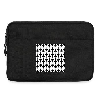 all over prints frauen, schippemuster - Laptoptasche 13" - Schwarz - Vorne