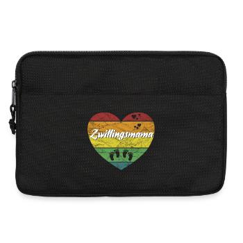 Zwillingsmama Mama von Zwillingen retro vintage - Laptoptasche 13" - Schwarz - Vorne