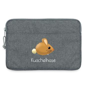 Kuschelhase - Laptoptasche 13" - Grau meliert - Vorne