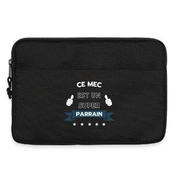 Ce mec est un super parrain - Sacoche pour ordinateur portable 13 pouces - noir - Devant