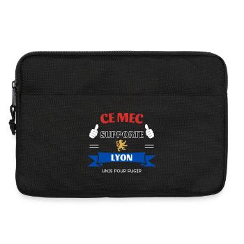 Ce mec supporte Lyon - Sacoche pour ordinateur portable 13 pouces - noir - Devant