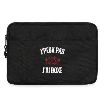 Je peux pas j'ai boxe - Sacoche pour ordinateur portable 13 pouces - noir - Devant