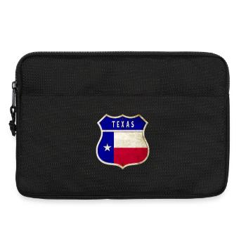 Design du drapeau des armoiries du Texas - Sacoche pour ordinateur portable 13 pouces - noir - Devant