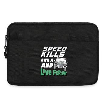 Speed Kills own a defender and live forever - Laptop bag 13" - black - Front