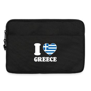 I Love Greece Greece Greek Flag Heart - Laptop bag 13" - black - Front