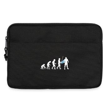 Grieche Evolution Superheld Griechische Flagge - Laptoptasche 13" - Schwarz - Vorne