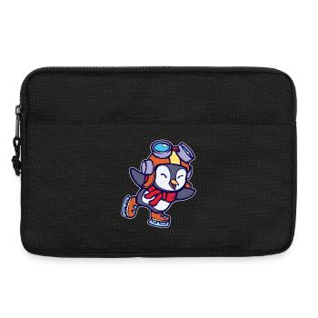 Kalt Cool Süß Vogel Pinguin Tier Eislaufen Eis - Laptoptasche 13" - Schwarz - Vorne