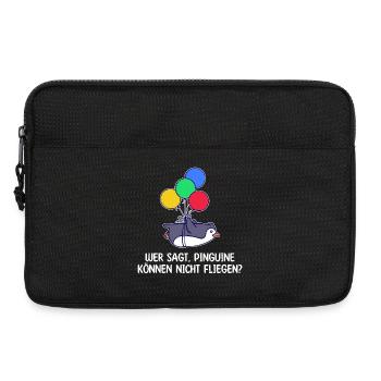 Humorvoll Tier Pinguin Statement Luftballon Vogel - Laptoptasche 13" - Schwarz - Vorne