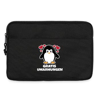 Vogel Süß Pinguin Herz Südpol Tier Seevogel - Laptoptasche 13" - Schwarz - Vorne