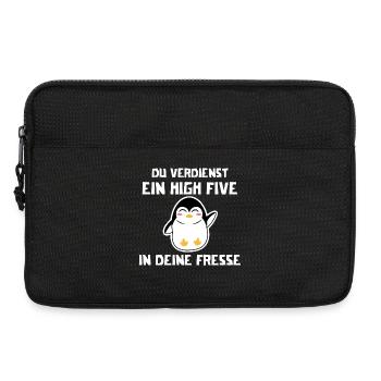 Vogel Pinguin Tier Humorvoll Statement - Laptoptasche 13" - Schwarz - Vorne