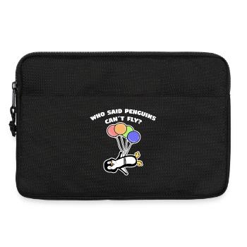 Penguin Déclaration humoristique Balloon Bird Animal - Sacoche pour ordinateur portable 13 pouces - noir - Devant