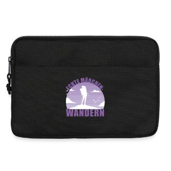 Wandern Mädchen Hobby Wanderung Berge Geschenk - Laptoptasche 13" - Schwarz - Vorne