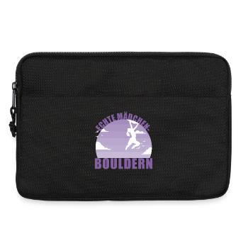 Bouldern Mädchen Hobby Boulderin Berge Geschenk - Laptoptasche 13" - Schwarz - Vorne