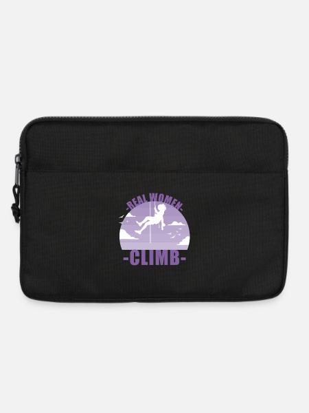 Klettern Bergsteigen Berge Mädchen Geschenk - Laptoptasche 13" - Schwarz