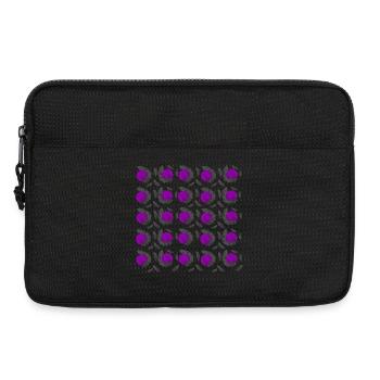für frau, Rosenmuster - Laptoptasche 13" - Schwarz - Vorne