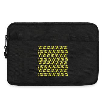 st patrick´s muster, Kleemuster goldfarben - Laptoptasche 13" - Schwarz - Vorne