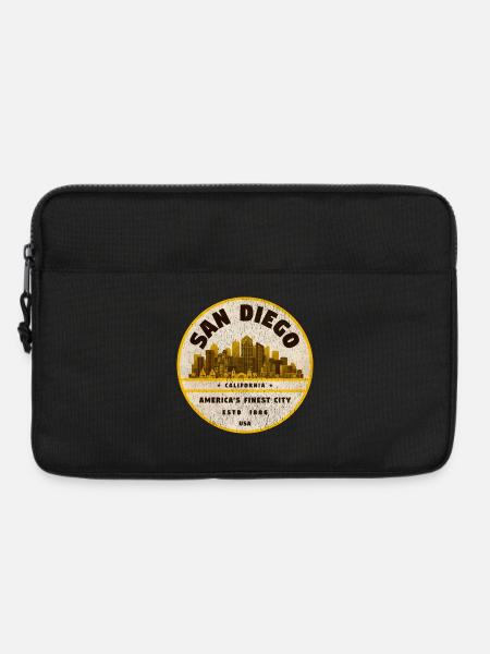 SanDiego Vintage Skyline Badge - Laptoptasche 13" - Schwarz
