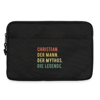 Christian Vorname Der Mann Der Mythos Die Legende - Laptoptasche 13" - Schwarz - Vorne