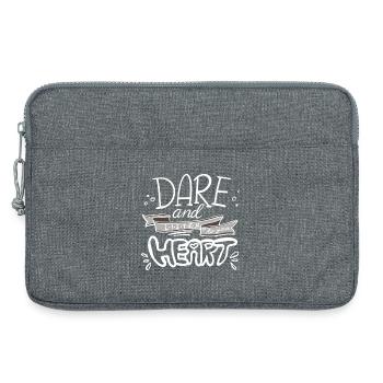 Motivierende Handlettering Botschaft - Laptoptasche 13" - Grau meliert - Vorne