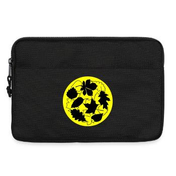 Autumn Circle Leaves - Laptop bag 13" - black - Front